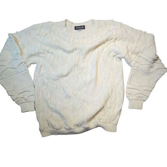Men’s white GAS brand textured sweater size‎ M - Picture 5 of 12